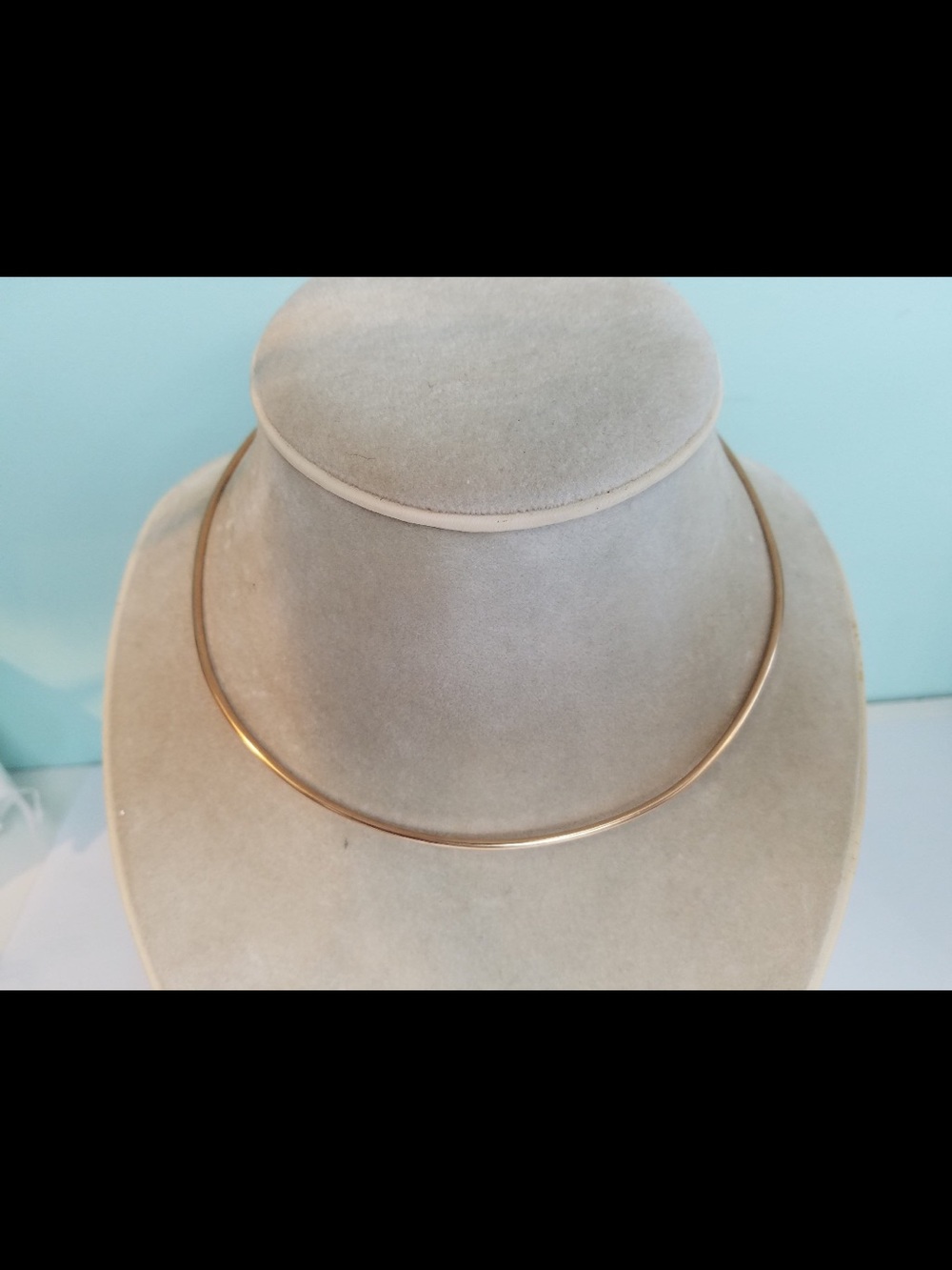 14k Yellow Gold Filled Wire Choker Necklace